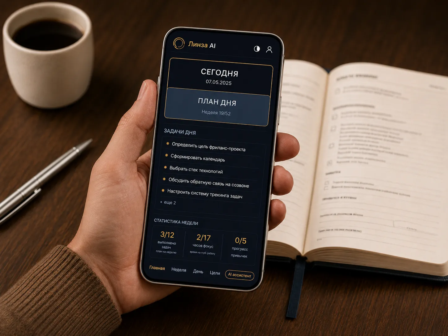 Приложение Линза AI на телефоне
